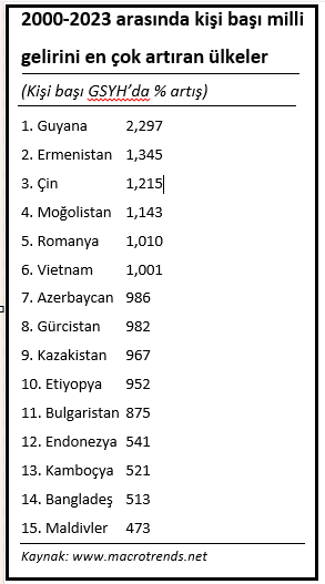 Kişi Başı GSYİH Grafik